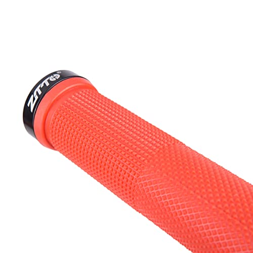 ZTTO Bike Handlebar Grips, Double Lock Bicycle Handle Bar Non-Slip Shock Absorbing Rubber Handlebar Grip for Mountain Urban Foldable Bike