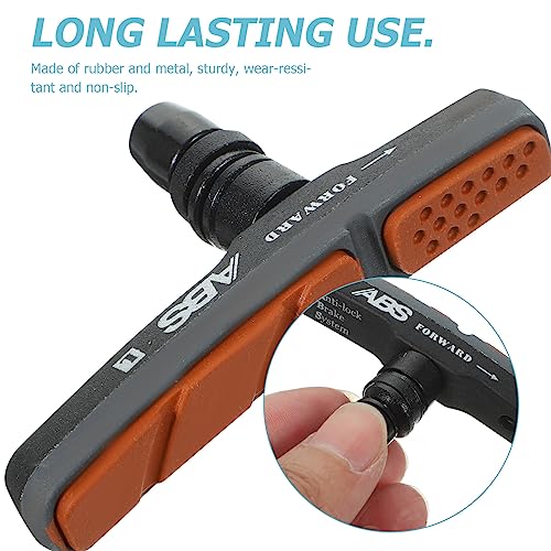 Garneck Bike Brake Pads Mountain Bike V Brake Pads Rubber Bicycle Brake Pads Replacement Bike V-Brake Blocks Set for Mountain Bikes, 2Pcs, Black