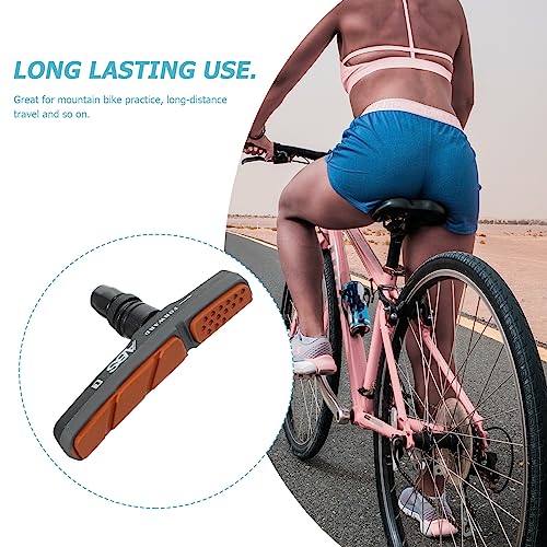 Garneck Bike Brake Pads Mountain Bike V Brake Pads Rubber Bicycle Brake Pads Replacement Bike V-Brake Blocks Set for Mountain Bikes, 2Pcs, Black