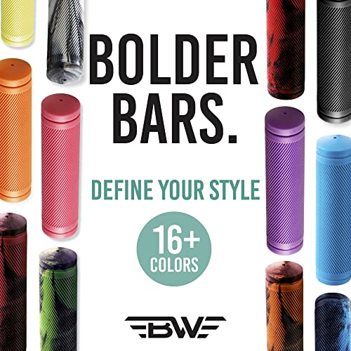 BW MTB Bike Grips – Comfortable and Grippy 130mm Bicycle Handlebar Grips –Red