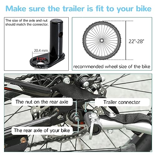 Aosom Elite 3-Wheel Bike Trailer for Kids - Blue