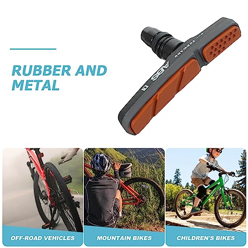 Garneck Bike Brake Pads Mountain Bike V Brake Pads Rubber Bicycle Brake Pads Replacement Bike V-Brake Blocks Set for Mountain Bikes, 2Pcs, Black