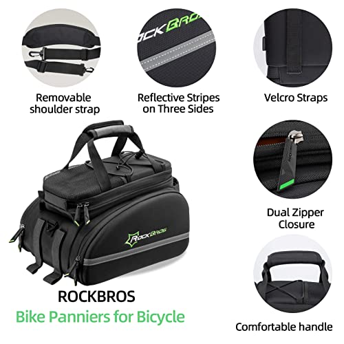Waterproof Rear Bike Trunk Bag, 17L-45L