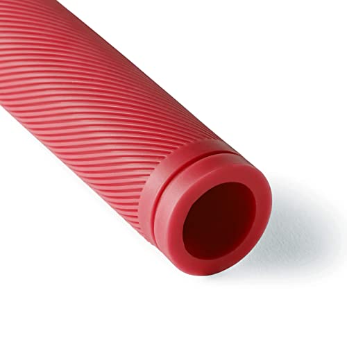 BW MTB Bike Grips – Comfortable and Grippy 130mm Bicycle Handlebar Grips –Red