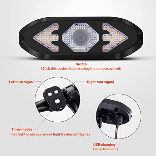 Wireless Turn Signal Bike Tail Light
