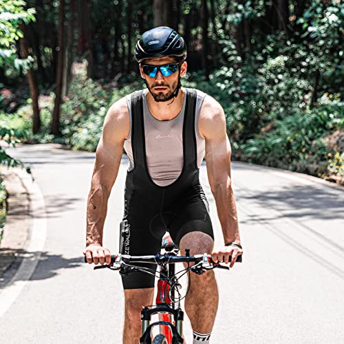 Men's Breathable Cycling Bib Shorts with Phone Pockets