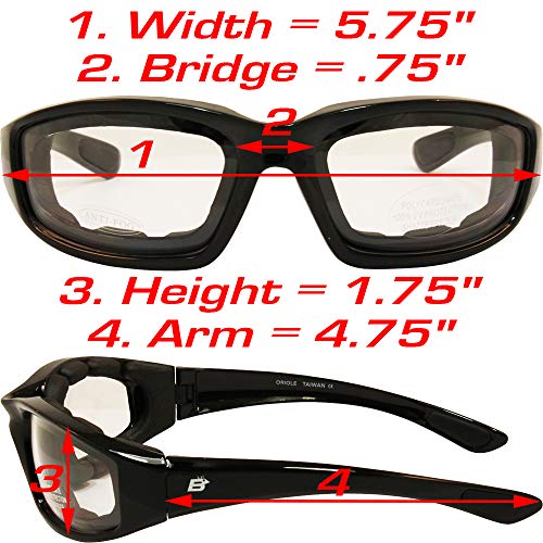 Padded Cycling Sunglasses with Reflective Lenses