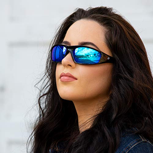 Padded Cycling Sunglasses with Reflective Lenses
