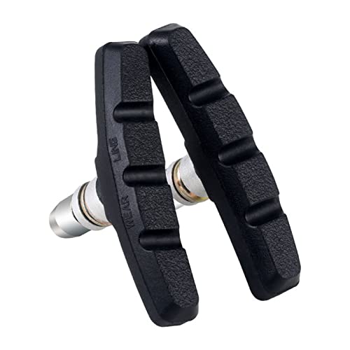 RUNGANG Bike Brake Pads, Professional Mountain Bicycle V-Brake Pads, 70mm Bike Brake Blocks Kit with Shims for Front and Back Wheel - Black