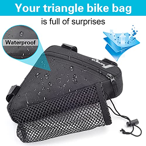 Triangle Frame Bag with Bottle Holder for Bikes