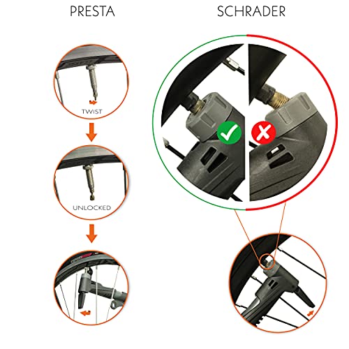 Mini Bike Pump with Smart Valve - Fits Presta&Schrader