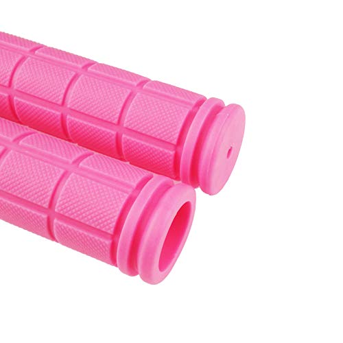 Kasteco 2 Pack Bicycle Bike Handlebar Scooter Streamers and Bicycle Handle Bar Grips, (Pink)