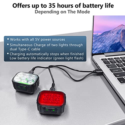USB-C Rechargeable Bike Lights for Night Riding