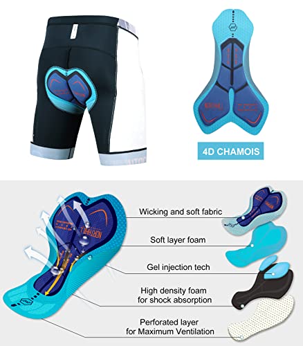 Northhill Men's Bike Shorts with 4D Padding