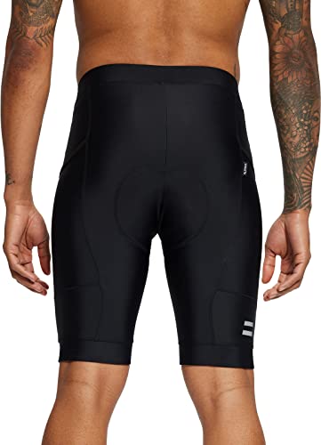 BALEAF Mens Cycling Shorts 4D Padded Bike Shorts with Pockets Lycra Black L