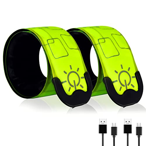 LED Safety Wristband - 2 Pack for Cycling