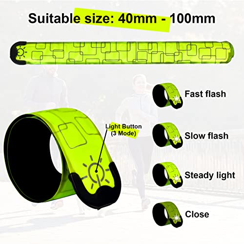 LED Safety Wristband - 2 Pack for Cycling