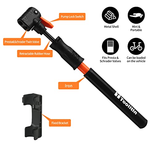 Mini Bike Pump for Road & Mountain Bikes