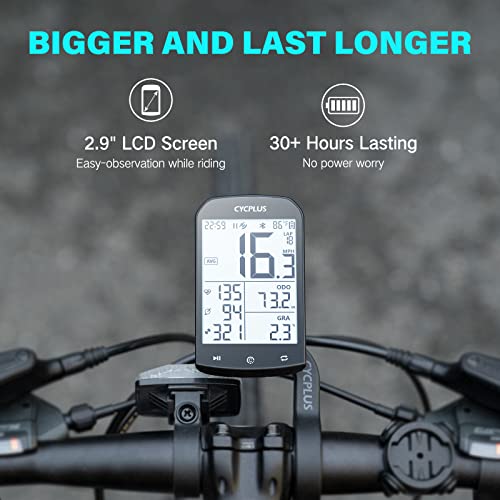 Waterproof GPS Cycling Computer with App Compatibility