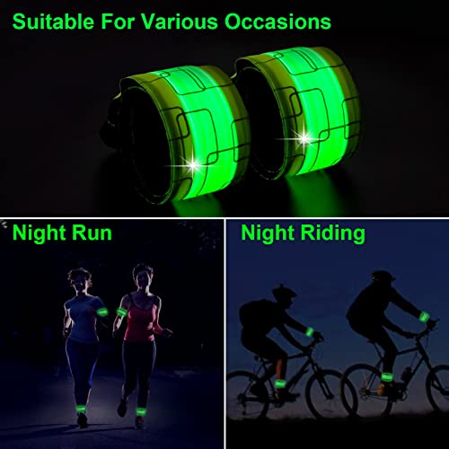 LED Safety Wristband - 2 Pack for Cycling