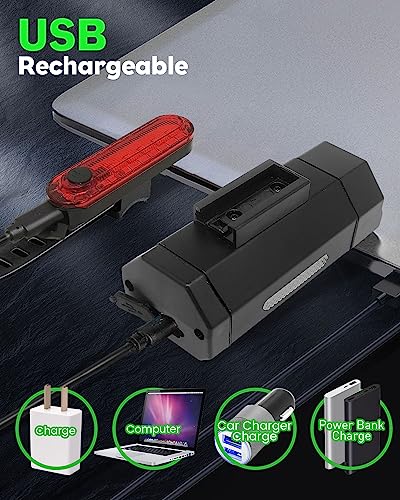 High Lumen Rechargeable Bike Light Set