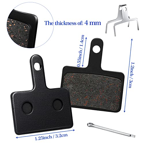 BBTO 8 Pairs Bike Brake Pads Compatible with TRP Tektro Shimano Deore Brakes Bike Brake Pads Shimano Bike Disc Brake Pads Brake Deore (Black,Copper Semi Metallic)