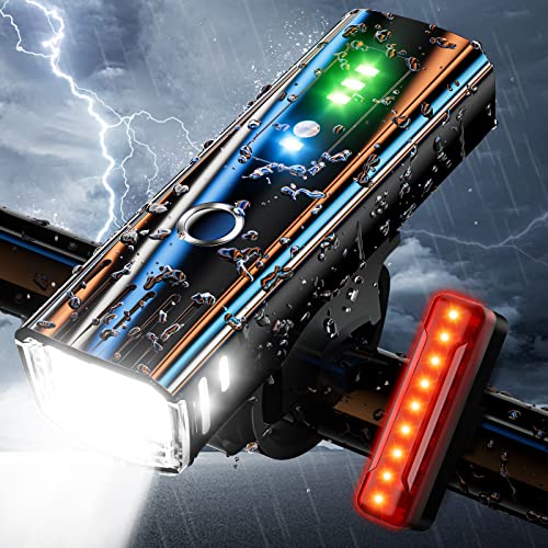 USB Rechargeable 3000 Lumens Bike Light Set