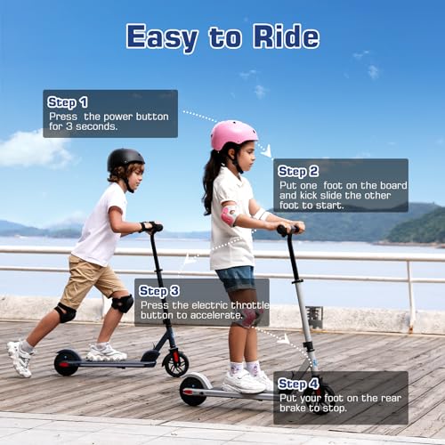 Caroma Kids Electric Scooter, 7 Miles Range, 10 MPH