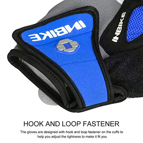 INBIKE Half Finger Gel Cycling Gloves - Blue