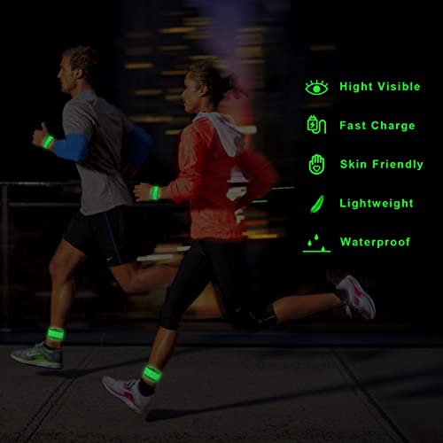 LED Safety Wristband - 2 Pack for Cycling