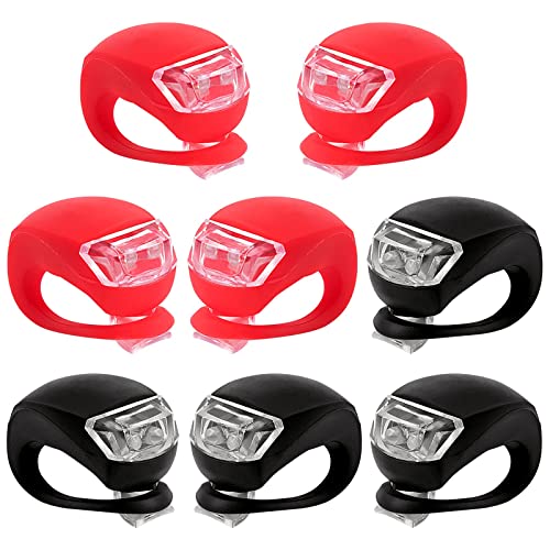 Silicone LED Bike Light Set - 8 Pack