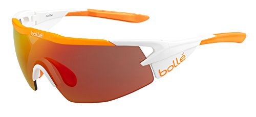 Matte White Bolle Aeromax with Orange Lens