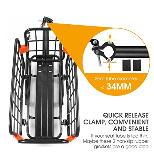 Aluminum Rear Bike Rack with Basket & Accessories