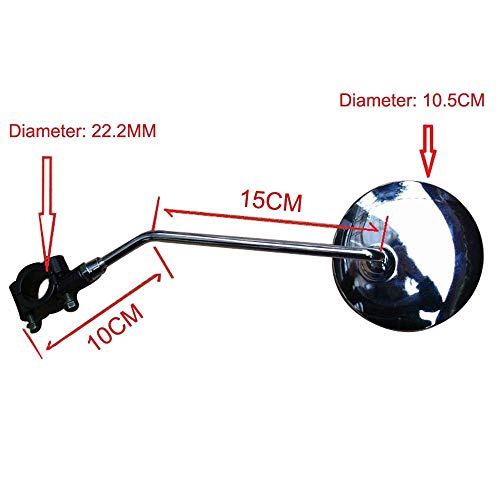 Vintage Stainless Steel Side Mirrors for Retro Bikes