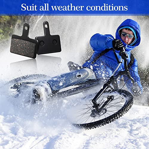 BBTO 8 Pairs Bike Brake Pads Compatible with TRP Tektro Shimano Deore Brakes Bike Brake Pads Shimano Bike Disc Brake Pads Brake Deore (Black,Copper Semi Metallic)