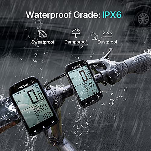 Waterproof GPS Cycling Computer with App Compatibility