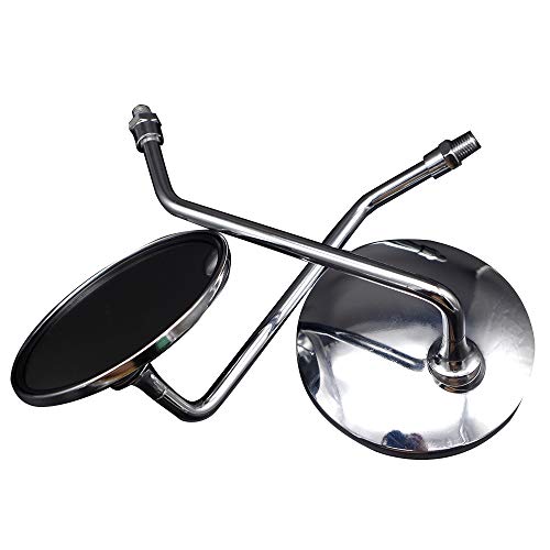 Vintage Stainless Steel Side Mirrors for Retro Bikes