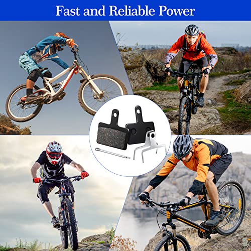 BBTO 8 Pairs Bike Brake Pads Compatible with TRP Tektro Shimano Deore Brakes Bike Brake Pads Shimano Bike Disc Brake Pads Brake Deore (Black,Copper Semi Metallic)