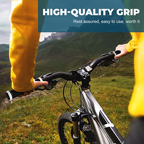 10 Pcs Bike Handlebar Grips, Double Lock Bicycle Handle Bar, for BMX, Mountain, MTB, Beach Cruiser, Scooter, Folding Bike, Soft Non Slip Rubber Hand Grip Comfortable
