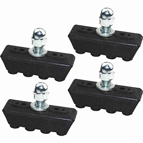 LKERLAN 2 Pairs (4 Pieces) Bike Cycle Bicycle Rubber Brake Pads No-Noise No-Skid, 40mm (Black)