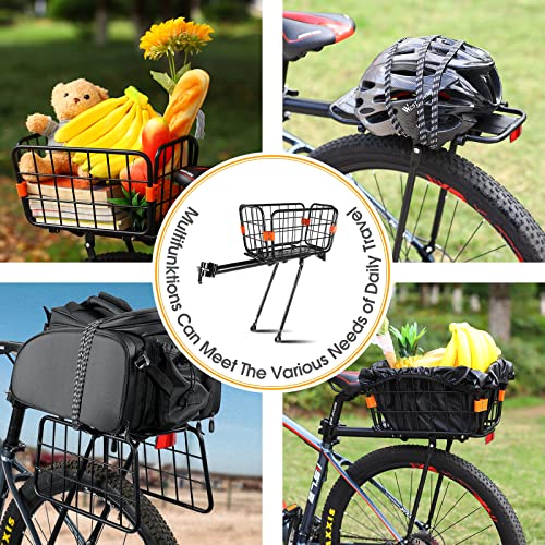 Aluminum Rear Bike Rack with Basket & Accessories