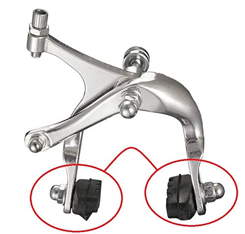 LKERLAN 2 Pairs (4 Pieces) Bike Cycle Bicycle Rubber Brake Pads No-Noise No-Skid, 40mm (Black)