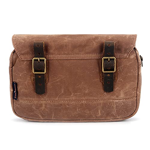 Canvas Bike Handlebar Bag with Multiple Compartments