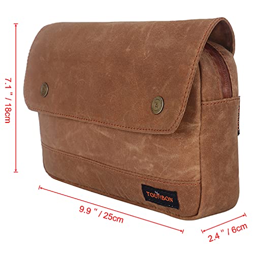 Canvas Bike Handlebar Bag with Multiple Compartments