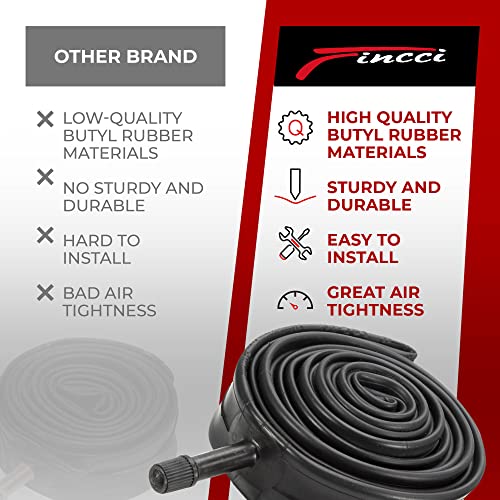 Fincci Pair 27.5 x 1.95-2.125 Inch Bike Inner Tubes 48mm Schrader Valve Inner Tube for Mountain MTB Road Hybrid Bicycle - Pack of 2