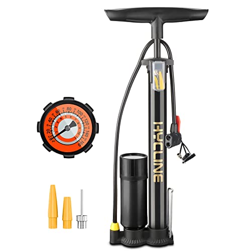 Bike Pump with Gauge - High Pressure