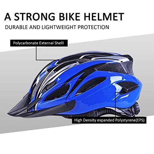 Blue-Black Eco-Friendly Bike Helmet for Adults
