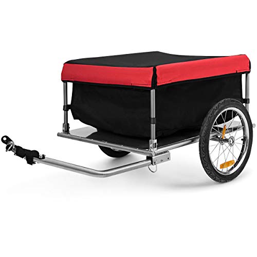 Goplus Foldable Bike Cargo Trailer with Cover