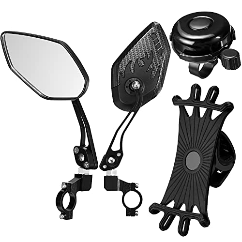 Bike Mirror Set with Bell and Phone Holder