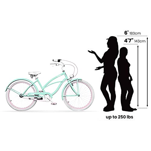 Women's Beach Cruiser Bike | Lightweight, 26-Inch | 3-Speed